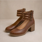 Josephine Stacked-Heel Pumps - Brown - women's heels - Brondals - Image 2