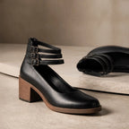 Josephine Stacked-Heel Pumps - Black - women's heels - Brondals - Image 2