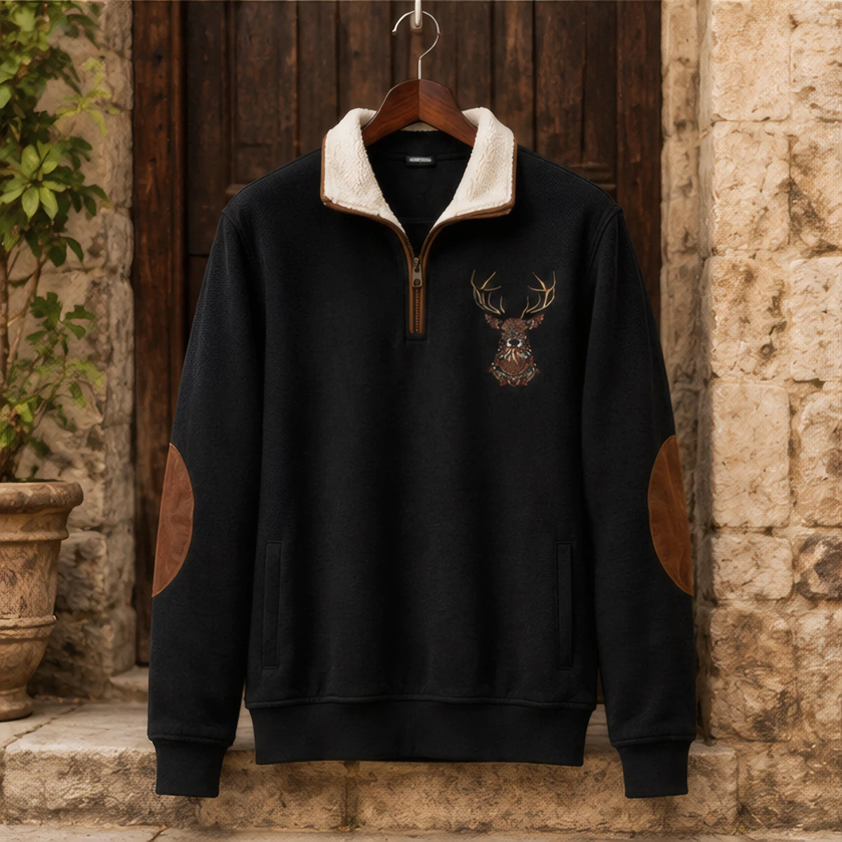 Jules Men's Knit Quarter-Zip Sweater - Black - Catalog Group: Clothing - Brondals - Image 2