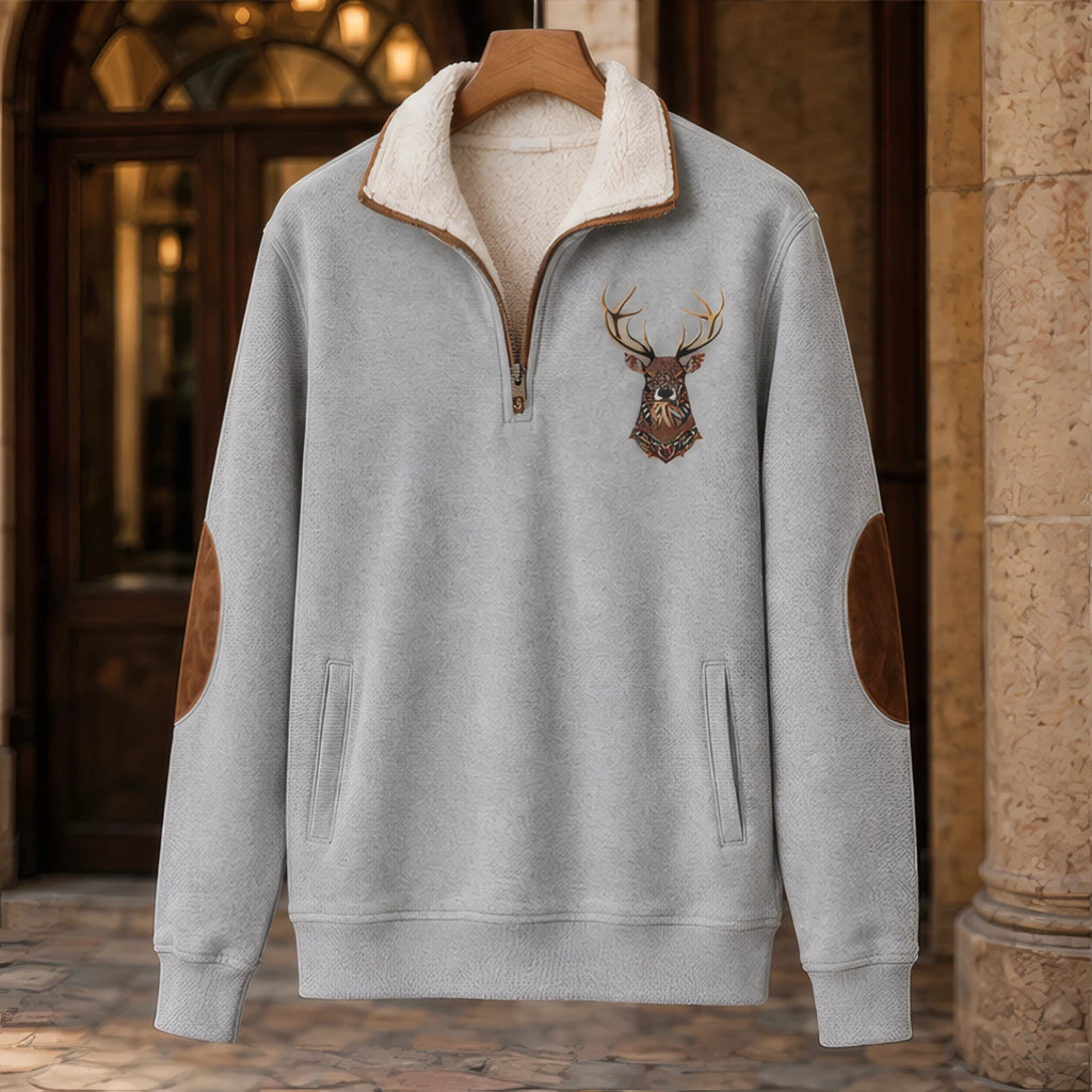 Jules Men's Knit Quarter-Zip Sweater - Gray - Catalog Group: Clothing - Brondals - Image 2