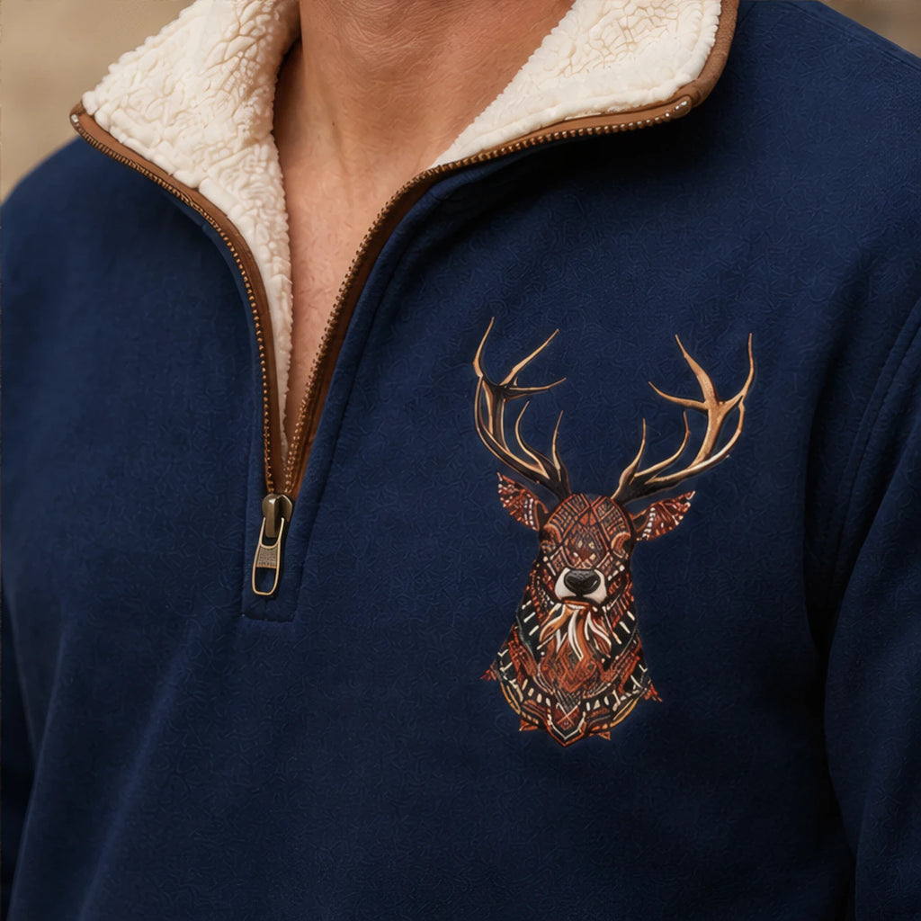 Jules Men's Knit Quarter-Zip Sweater - Blue - Department: Men - Brondals - Image 3
