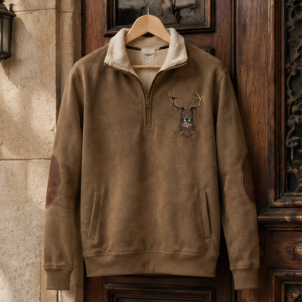 Jules Men's Knit Quarter-Zip Sweater - Brown - Catalog Group: Clothing - Brondals - Image 2