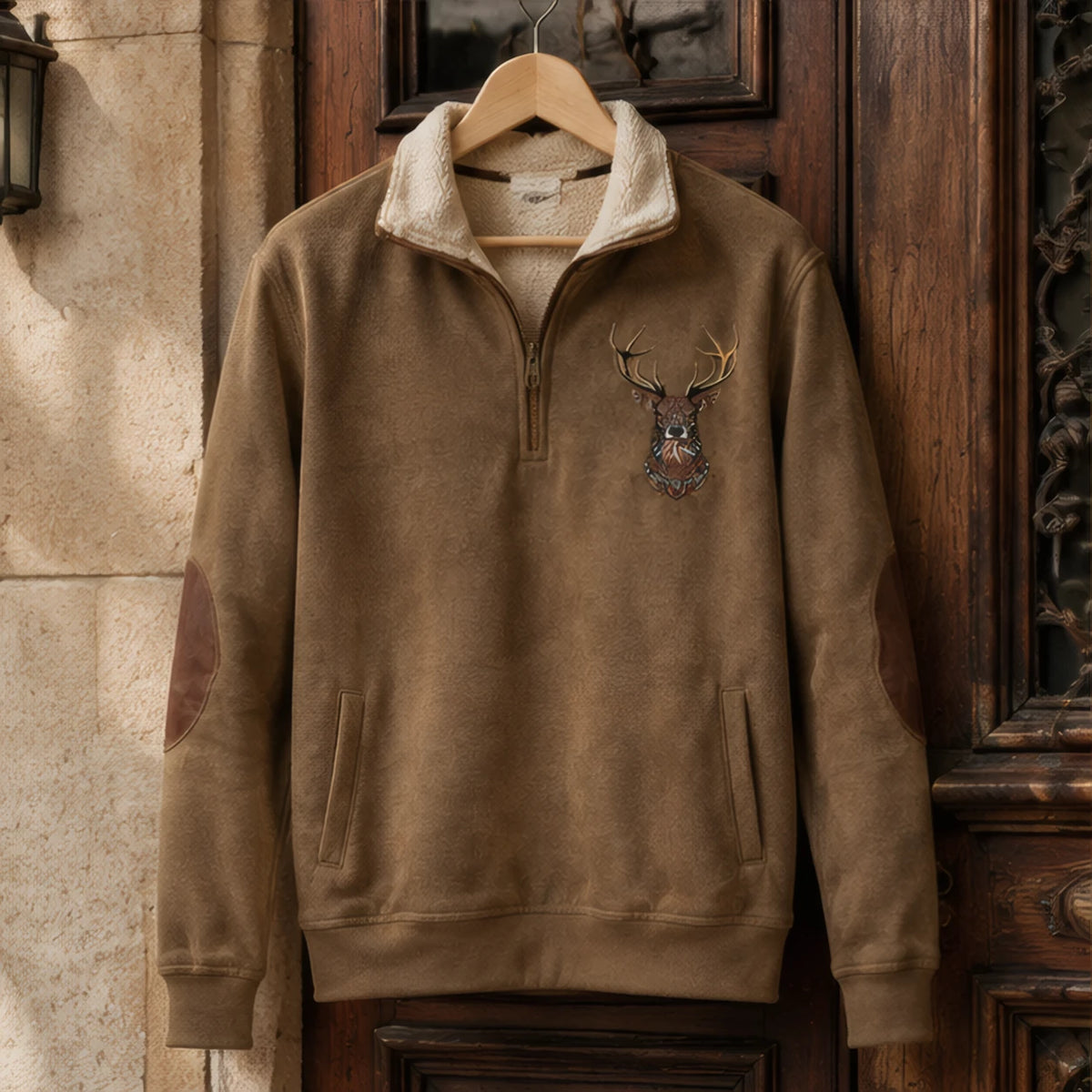 Jules Men's Knit Quarter-Zip Sweater - Brown - Catalog Group: Clothing - Brondals - Image 2