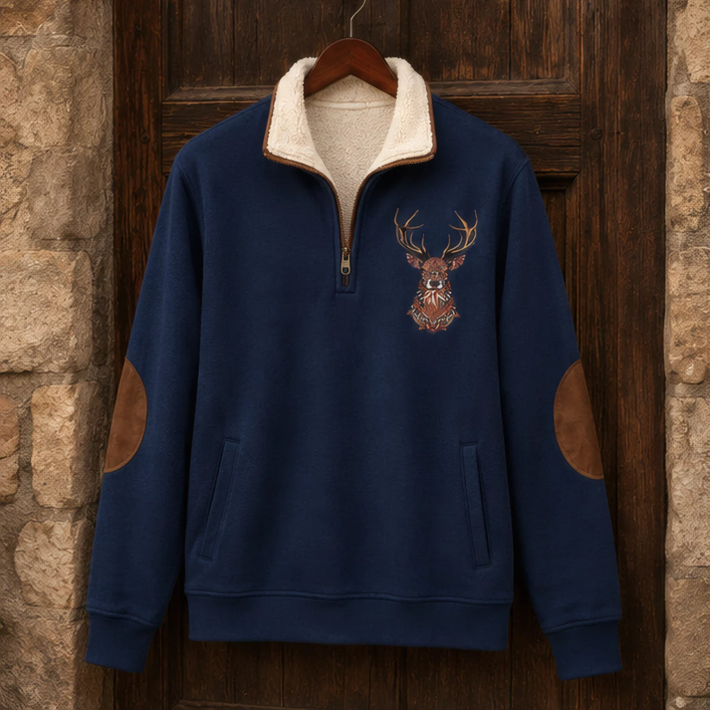 Jules Men's Knit Quarter-Zip Sweater - Blue - Catalog Group: Clothing - Brondals - Image 2