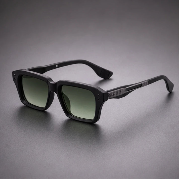 Laventia Square Sunglasses - Green/Black - Sunglasses - Brondals - Image 1