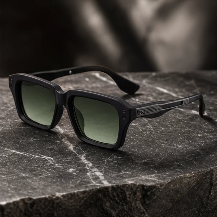 Laventia Square Sunglasses - Green/Black - sunglasses - Brondals - Image 2
