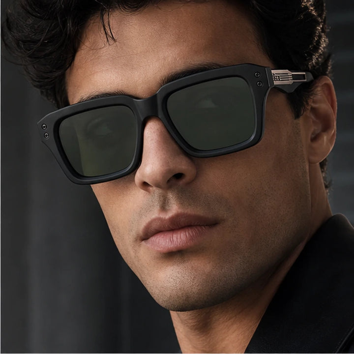 Laventia Square Sunglasses - Green/Black - casual style - Brondals - Image 8