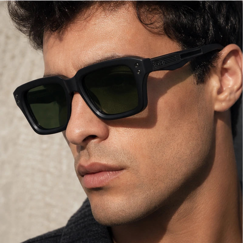 Laventia Square Sunglasses - Green/Black - summer eyewear - Brondals - Image 7