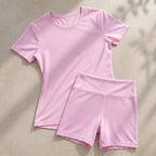 Kalina Luxe Gym Set - Soft pink - Women's Clothing > Activewear > Top & Shorts Sets - Brondals - Image 2