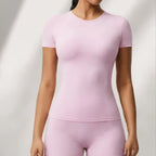 Kalina Luxe Gym Set - Soft pink - Women's Clothing > Activewear > Top & Shorts Sets - Brondals - Image 1