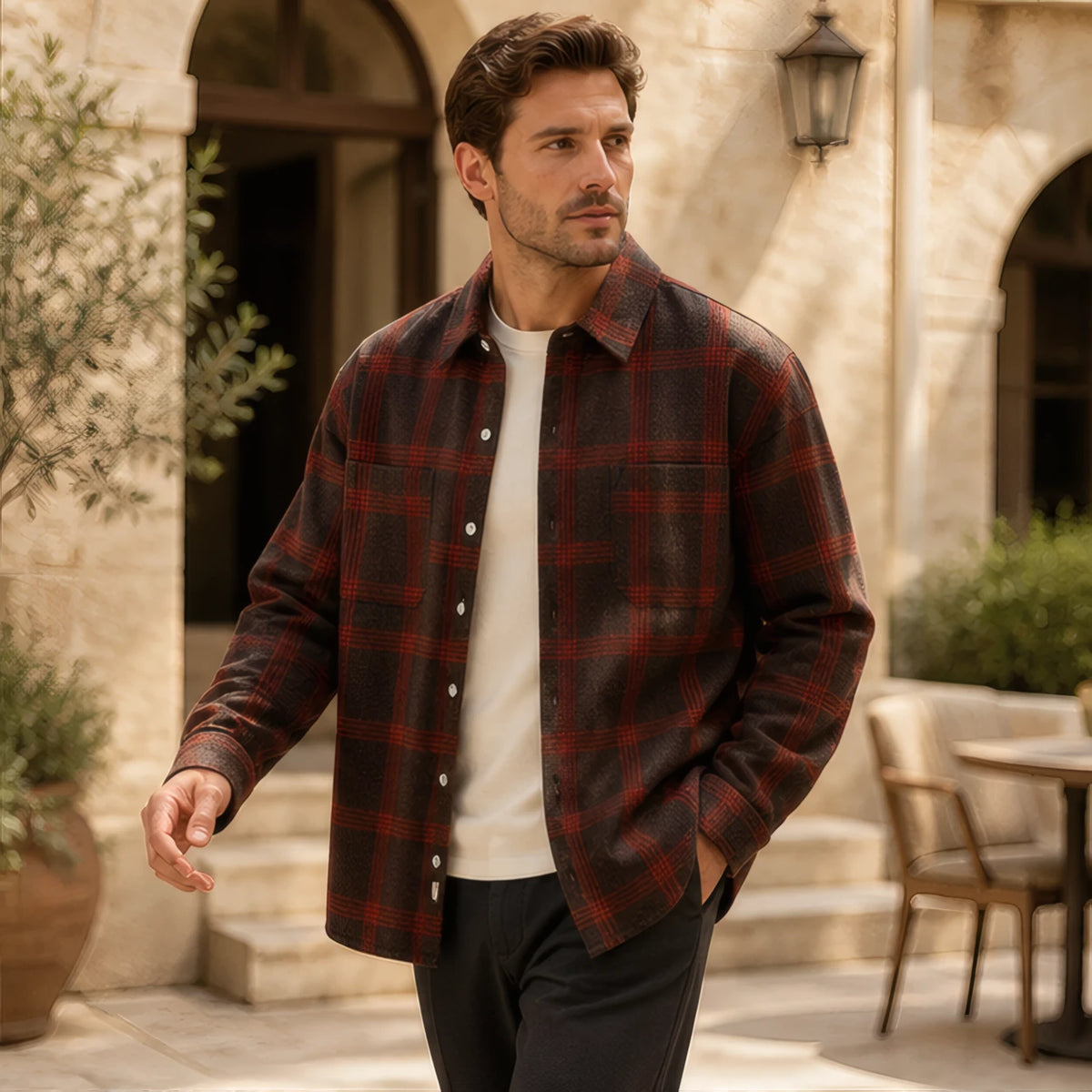 Kellan Check Shirt - Red - Catalog Group: Clothing - Brondals - Image 2