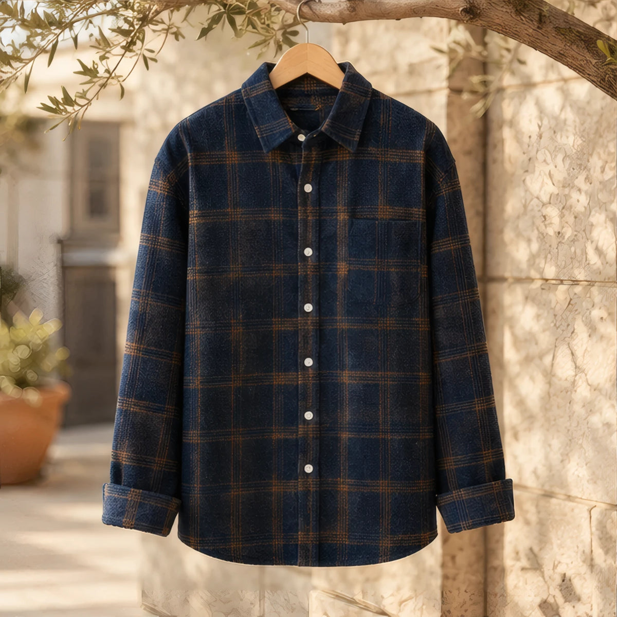 Kellan Check Shirt - Blue - Department: Men - Brondals - Image 3