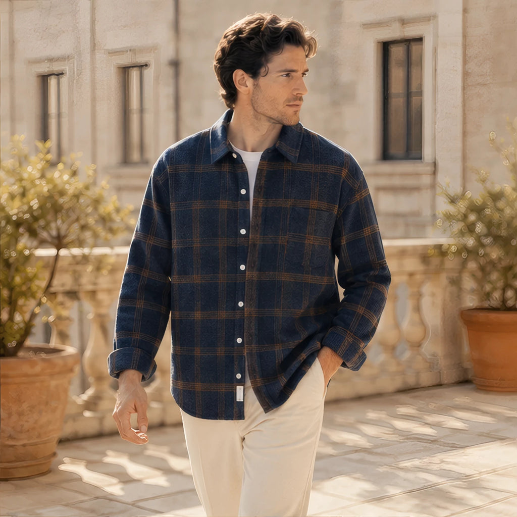 Kellan Check Shirt - Blue - Catalog Group: Clothing - Brondals - Image 2