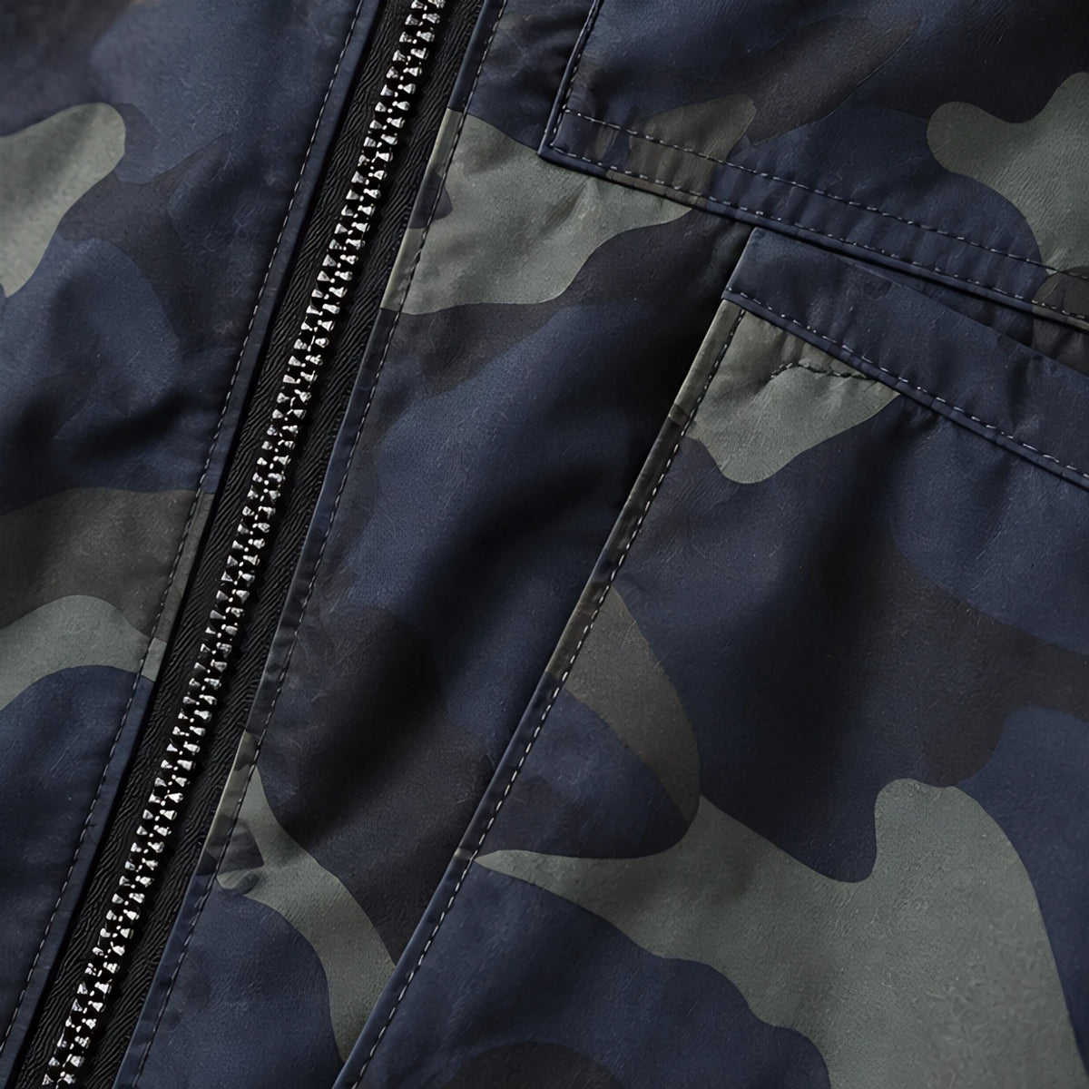 Kershaw Men's Camouflage Hooded Windbreaker Jacket - Navy - male - Brondals - Image 4