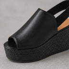 Kiera Slingback Wedge Sandal - Black - women's sandals - Brondals - Image 2