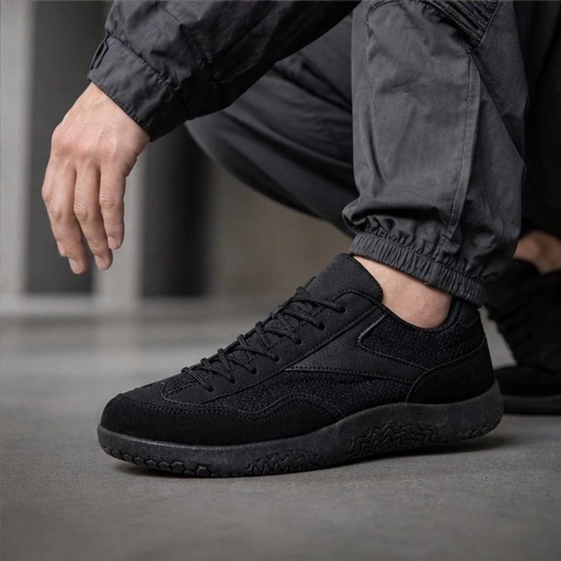 Lancaster Mesh-Suede Retro Sneaker - True Black - mesh sneakers - Brondals - Image 4