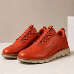 Langley Leather Wingtip Sneaker - Rust - men's sneakers - Brondals - Image 2