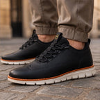 Langley Leather Wingtip Sneaker - Carbon Black - wingtip - Brondals - Image 4