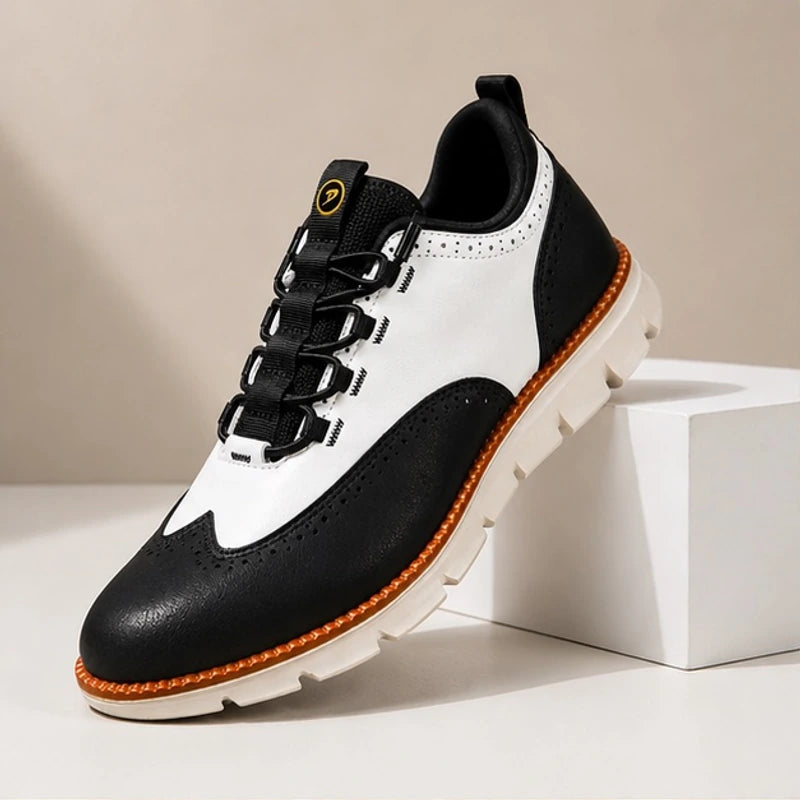Langley Leather Wingtip Sneaker - Tuxedo - Footwear > Sneakers > Wingtip Sneakers - Brondals - Image 1