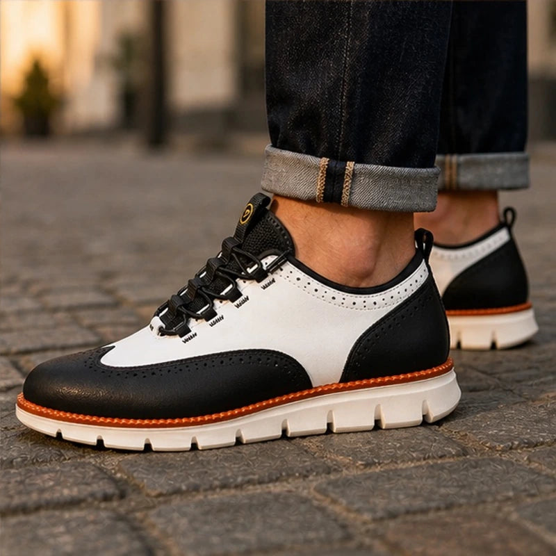 Langley Leather Wingtip Sneaker - Tuxedo - wingtip - Brondals - Image 4