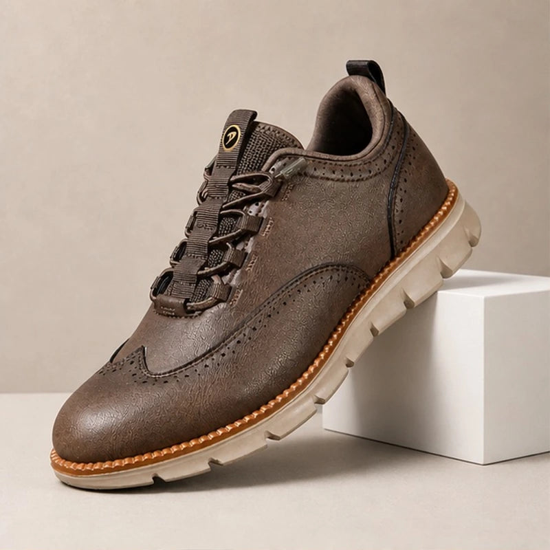 Langley Leather Wingtip Sneaker - Driftwood - Footwear > Sneakers > Wingtip Sneakers - Brondals - Image 1