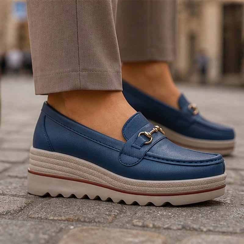 Larissa Orthopedic Loafer - Deep Blue - slip-on shoes - Brondals - Image 4