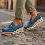 Larissa Orthopedic Loafer - Deep Blue - orthopedic shoes - Brondals - Image 3