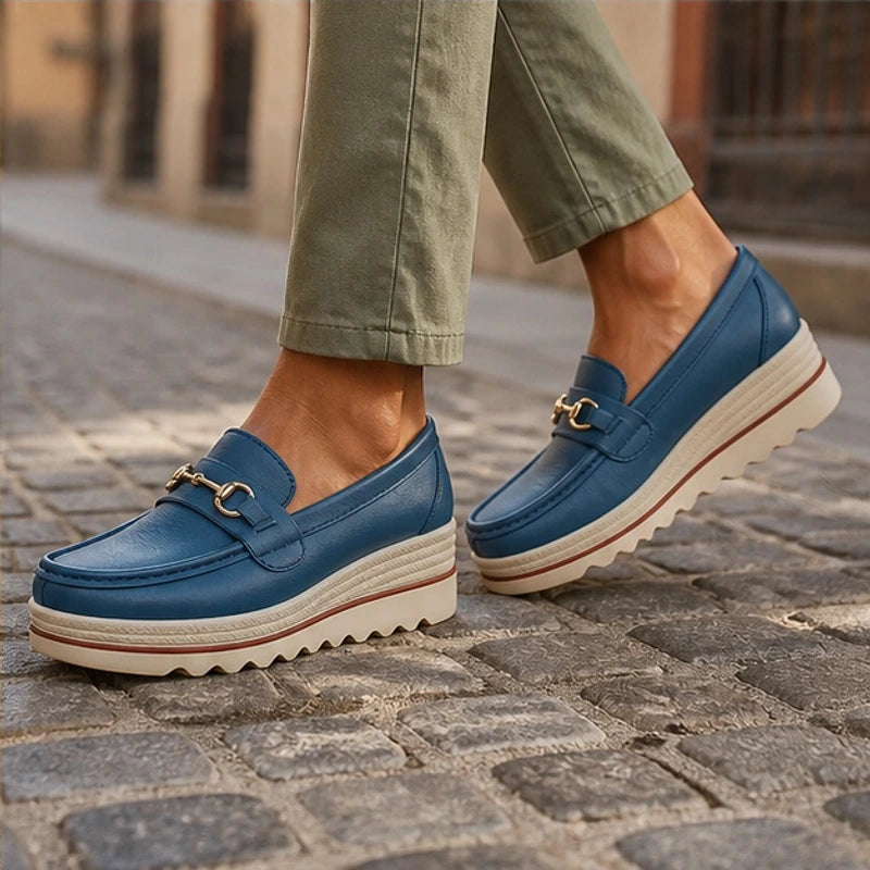 Larissa Orthopedic Loafer - Deep Blue - orthopedic shoes - Brondals - Image 3