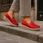 Larissa Orthopedic Loafer - Cherry Red - slip-on shoes - Brondals - Image 4