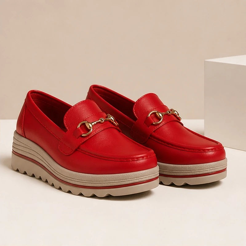 Larissa Orthopedic Loafer - Cherry Red - loafers - Brondals - Image 2