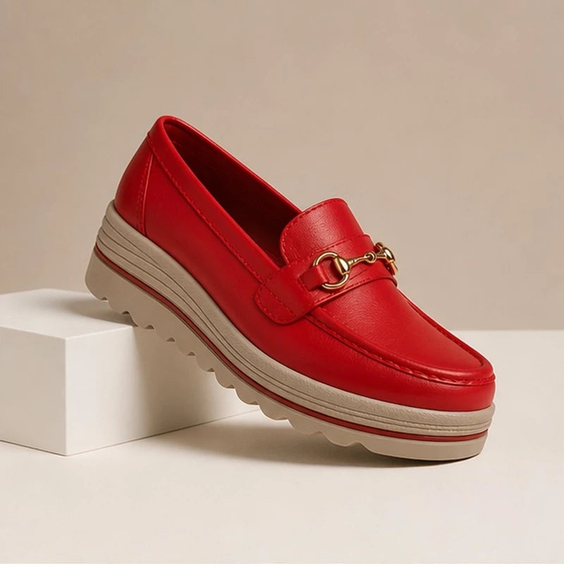 Larissa Orthopedic Loafer - Cherry Red - Shoes - Brondals - Image 1