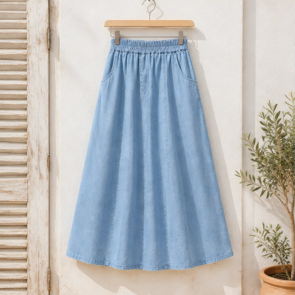 Lavinia Flowing Midi Skirt - Light Blue - Department: Women - Brondals - Image 3