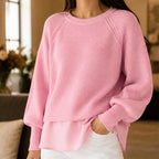 Liesel Ribbed Knit Sweater - Pink - Women's Clothing > Sweaters & Cardigans > Layered Sweaters - Brondals - Image 1
