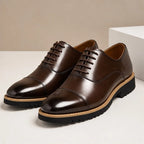 Lincoln Cushioned Leather Dress Shoes - Brown - men's dress shoes - Brondals - Image 2