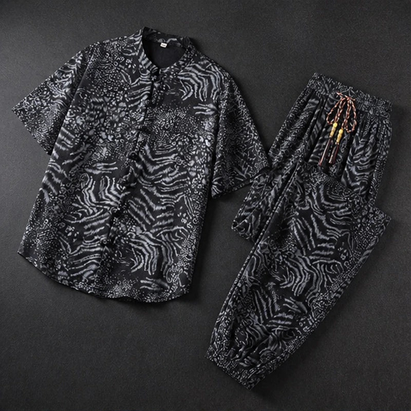 Linus Relaxed Shirt & Pant Set - Black - Outfit Set - Brondals - Image 1