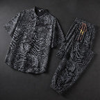 Linus Relaxed Shirt & Pant Set - Black - Outfit Set - Brondals - Image 1