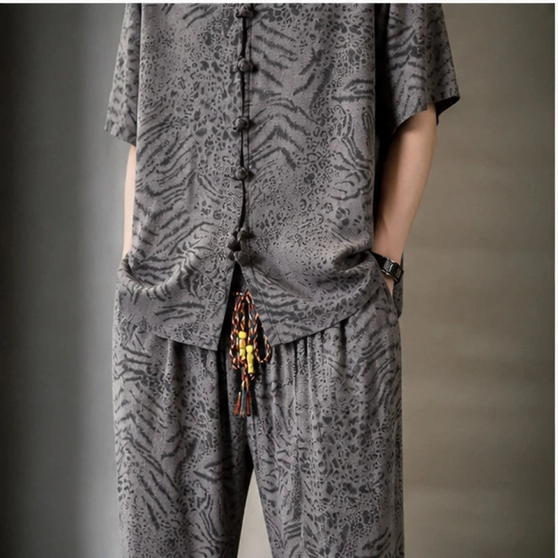 Linus Relaxed Shirt & Pant Set - Gray - outfit set - Brondals - Image 2