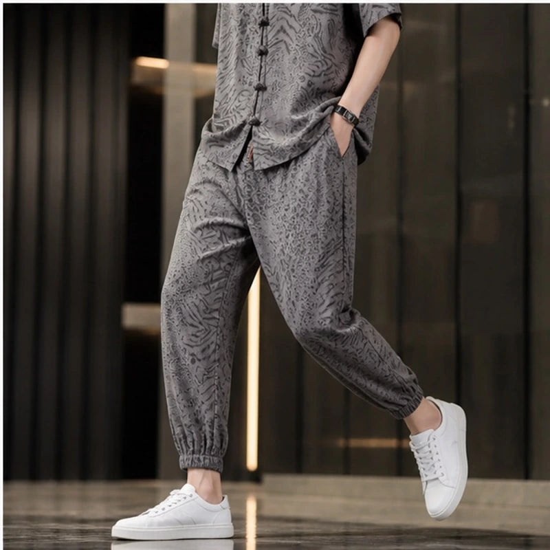 Linus Relaxed Shirt & Pant Set - Gray - matching set - Brondals - Image 3