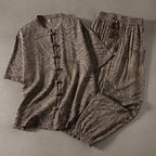 Linus Relaxed Shirt & Pant Set - Brown - Outfit Set - Brondals - Image 1