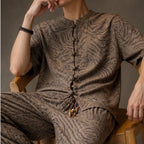 Linus Relaxed Shirt & Pant Set - Brown - matching set - Brondals - Image 3