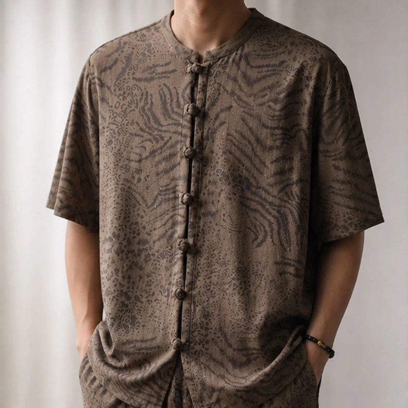 Linus Relaxed Shirt & Pant Set - Brown - outfit set - Brondals - Image 2