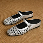 Liora Cushioned Leather Flat - Silver - women's flats - Brondals - Image 2