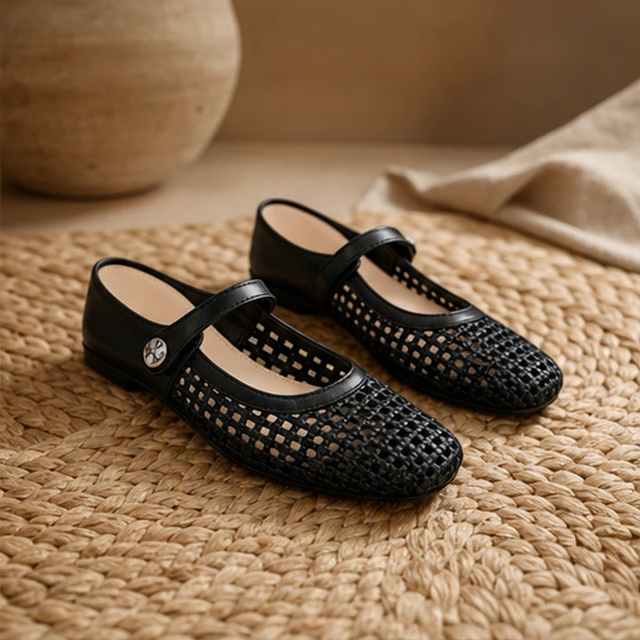 Liora Cushioned Leather Flat - Black - women's flats - Brondals - Image 2