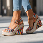 Lisette Platform Heels - Multicolor - buckle strap heels - Brondals - Image 4