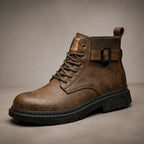 Lockwood Serrated Tread Leather Boots - Brown - Boots - Brondals - Image 1