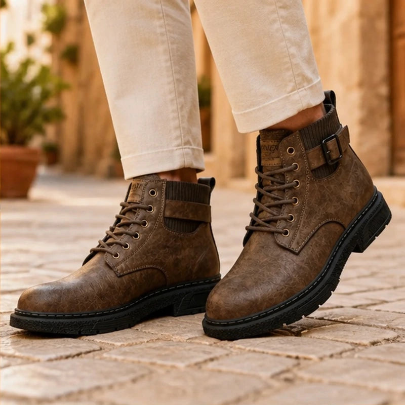 Lockwood Serrated Tread Leather Boots - Brown - serrated tread - Brondals - Image 4