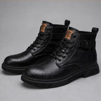 Lockwood Serrated Tread Leather Boots - Black - men's boots - Brondals - Image 2
