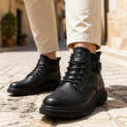 Lockwood Serrated Tread Leather Boots - Black - leather boots - Brondals - Image 3