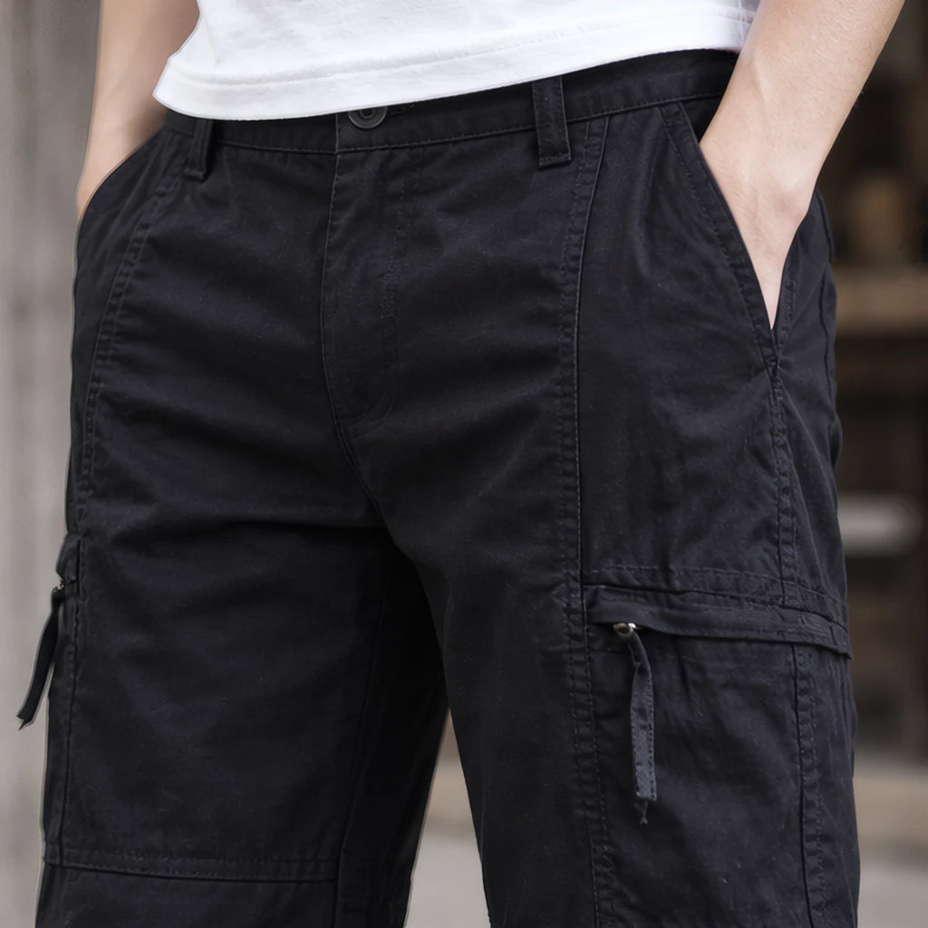 Lorcan Men's Relaxed Stretch Cargo Pants - Black - men's clothing - Brondals - Image 4