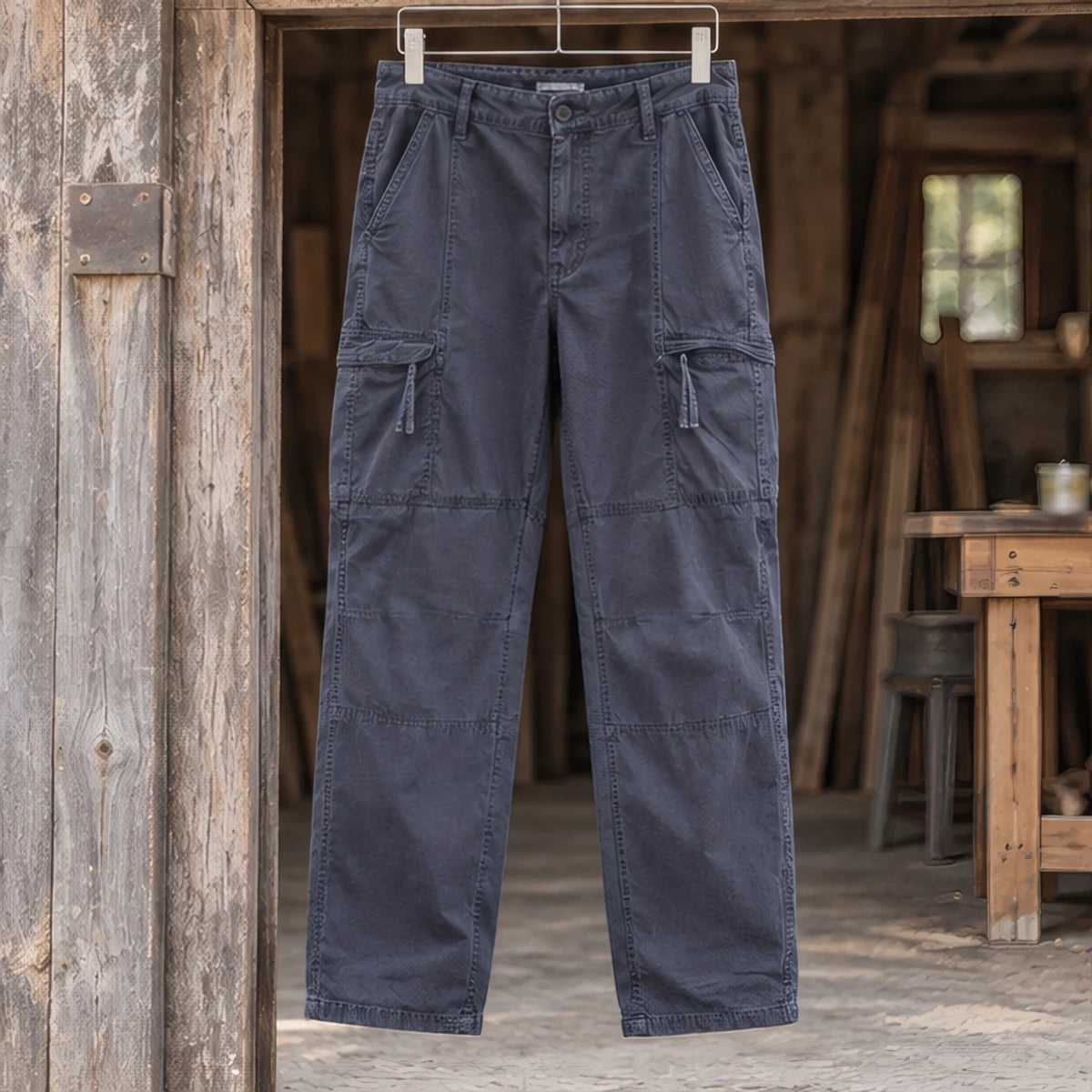 Lorcan Men's Relaxed Stretch Cargo Pants - Navy - male - Brondals - Image 3